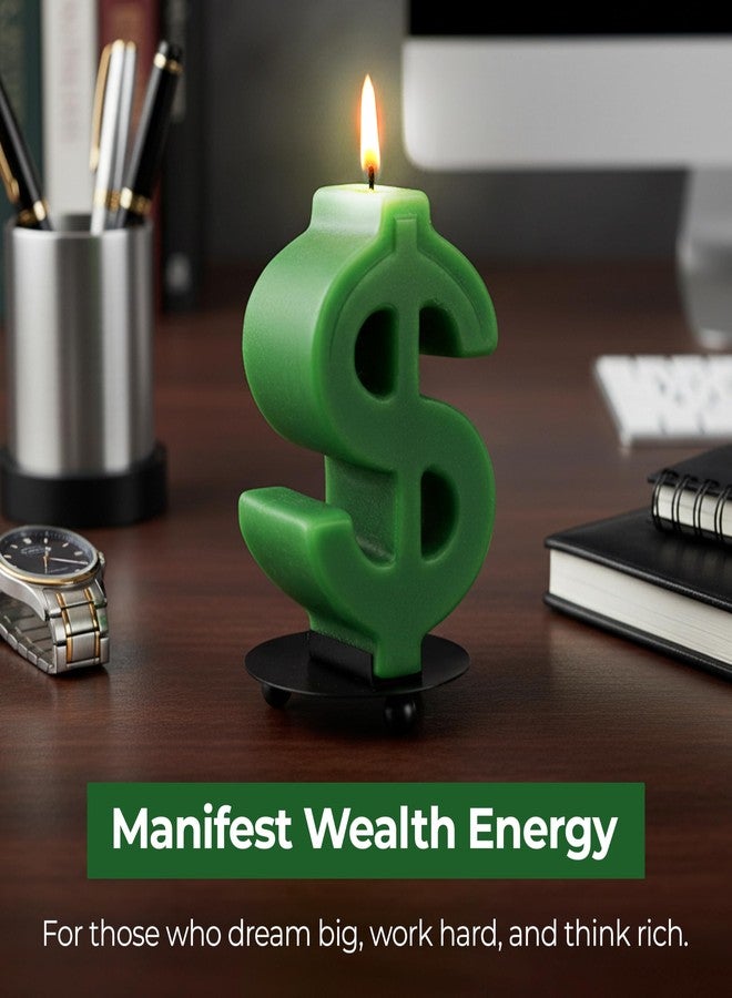 Anakz Money Candle for Wealth & Luck Manifestation - Funny Candles for Any Occasion - Vanilla Scented Candle for Spiritual Gifts - Decorative Candles with Metal Tray - Soy Wax Money Gift Ideas - Image 2